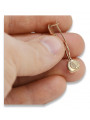 "Originales Vintage-Roségold 14k 585 Gold Keine Steine Ohrringe" ven192 ven192