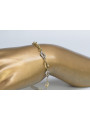 Pulsera de oro italiano 14k amarillo y blanco con piedras preciosas cfb003yw