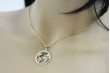 Elegant 14k Gold Globe Pendant Necklace cpn046y&cc035y