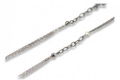 Łańcuszek z białego złota 14k 585, unikalny w stylu włoskim cct001w