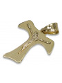 Goldkreuz mit einer Kette ★ zlotychlopak.pl ★ Goldstempel 585 333 Niedriger Preis!