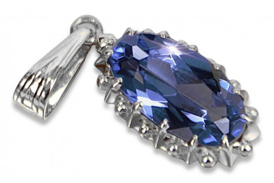Pendentif en argent sterling 925 avec Rubis, Zircon, Améthyste, Aigue-marine, Émeraude, Saphir, Topaze bleue et Alexandrit