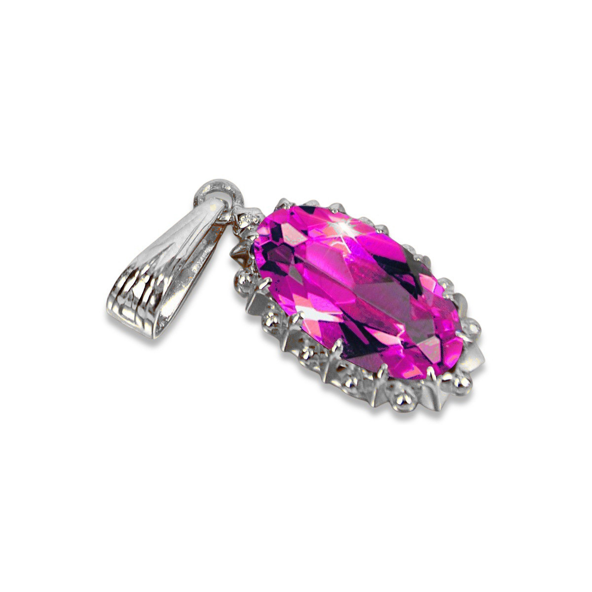 Multi-Gemstone Sterling Silver Pendant with Alexandrite Ruby Sapphire Amethyst vpc016s