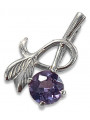 Vintage Sterling Silver Pendant with Ruby, Zircon, Amethyst, Aquamarine & more vpc005s