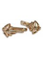 "Boucles d'oreilles vintage en forme de feuille en or rose 14 carats 585 Pas de pierres" ven137 ven137