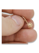 Vintage-Roségold 14k 585 Blumenohrringe im Originalstil Keine Steine ven197 ven197