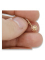 Vintage-Roségold 14k 585 Blumenohrringe im Originalstil Keine Steine ven197 ven197