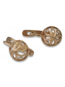 "Aretes Florales en Oro Rosa Antiguo Original de 14k sin Piedras" ven203 ven203