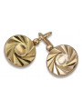 "Boucles d'oreilles vintage en or rose 14 carats 585 sans pierres" ven204 ven204