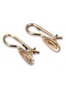 Pendientes Antiguos de Oro Rosa 14k 585 con Diseño de Hojas Vintage ven138 ven138