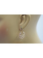 Boucles d'oreilles vintage en argent sterling 925, Pas de pierre ven022s