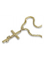 Gold Orthodoxes Kreuz mit Kette ★ zlotychlopak.pl ★ Goldprobe 585 333 Niedriger Preis