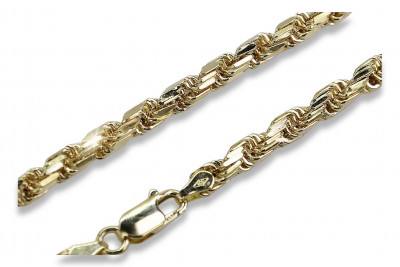 Colier din Aur Galben 14K cu Lanț Corda Rope - Română cc038y