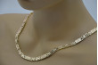 Vintage Rose Pink 14K Yellow Gold Byzantine Versace Greek Chain cc050r