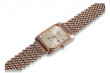 Montre de poignet en or 14k 585 rose vintage avec cadran Geneve mw001r&mbw004r