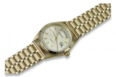 Reloj de hombre de oro amarillo 14k 585 Geneve mw013ydy&mbw007y