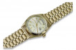 Złoty zegarek męski Geneve 14k 585 - Pomarańczowy. mw013ydy&mbw007y