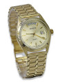 Reloj de oro para hombre Geneve ★ zlotychlopak.pl ★ Pureza de oro 585 333 Precio bajo!