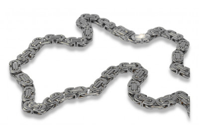 Elegant 14K White Gold Etruska Bizantine Chain cc056w