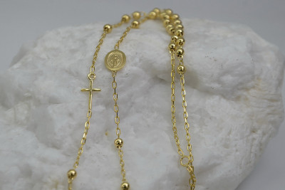 Italienisches gelbes 14 Karat Gold Rosenkranzkette "Dolce Gabbana" rcc002y