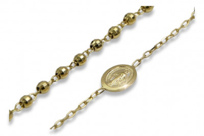 "Dolce Gabbana 14K Yellow Gold Rosary Chain Necklace" rcc001y