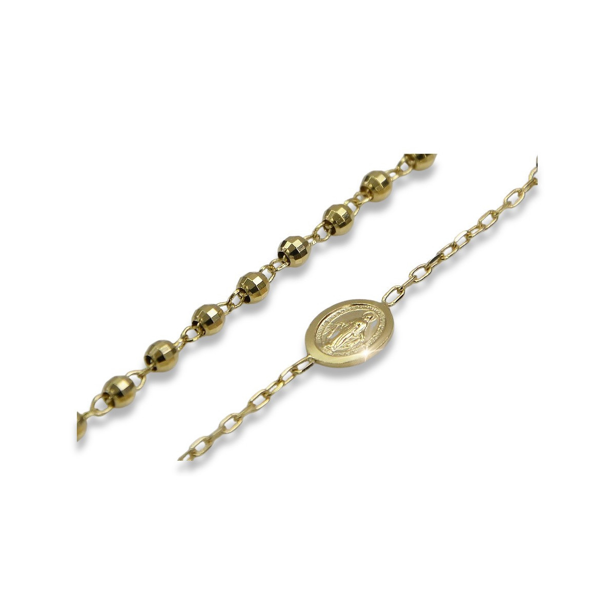 Yellow rose gold rosary chain ★ russiangold.com ★ Gold 585 333 Low price