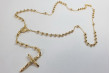 14K White Yellow Rose Gold 65c Tri-Color Rosary Chain rcc008ywr