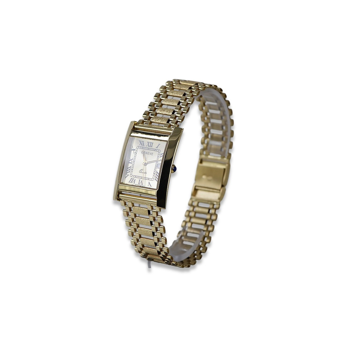 Gold men's watch Geneve ★ zlotychlopak.pl ★ Gold purity 585 333 Low Price!