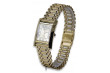 Złoty męski zegarek Geneve 14k 585 w stylu włoskim mw009y&mwb010y
