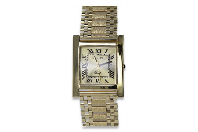 Montre en Or Jaune 14k 585 pour Homme de Genève mw009y&mwb010y