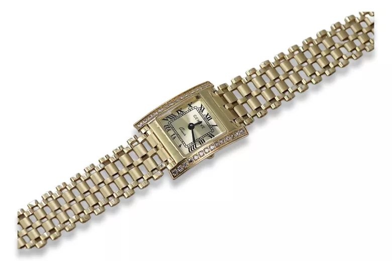 Gold men's watch Geneve ★ zlotychlopak.pl ★ Gold purity 585 333 Low Price!