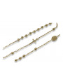 Yellow rose gold rosary chain ★ russiangold.com ★ Gold 585 333 Low price