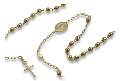 Collier en or jaune 14 carats Dolce Gabbana rosary - Chaîne 45 cm rcc001y