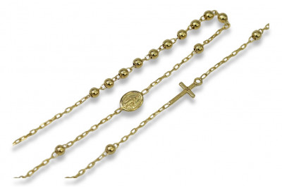 Italienisches gelbes 14 Karat Gold Rosenkranzkette "Dolce Gabbana" rcc002y