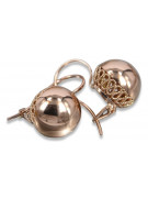 "Boucles d'oreilles vintage en or rose 14 carats 585 sans pierres" ven122 ven122