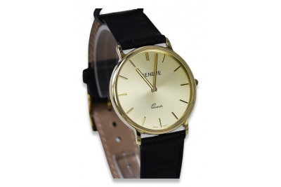 Montre en or jaune 14 carats, Blanc, O. mw004y