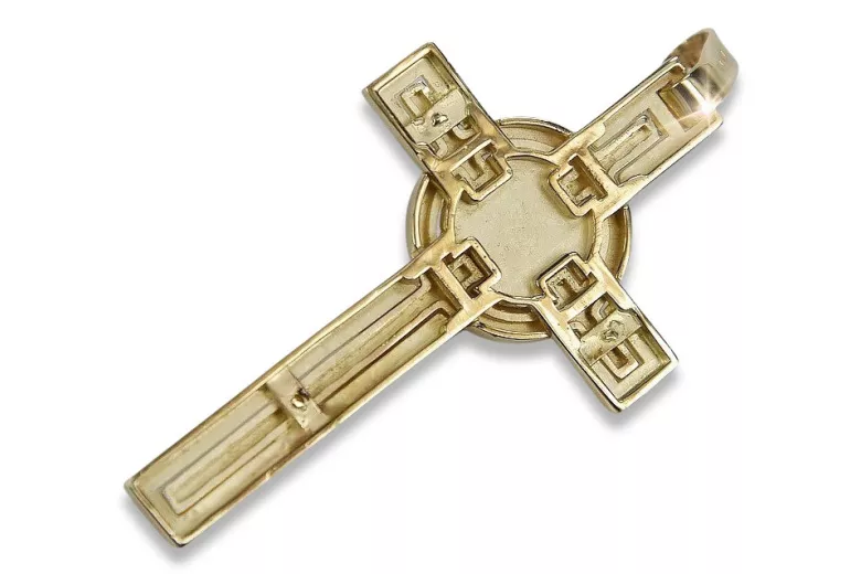 Golden Catholic Cross ★ russiangold.com ★ Gold 585 333 Low price