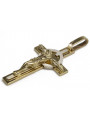 Elegant Italian 14k Gold Catholic Cross Necklace 