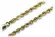 Italienische Gelbgold Corda Seilkette 14 Karat Gelbgold 2mm 18,5-19cm cb019y