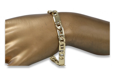 Yellow rose gold bracelet ★ russiangold.com ★ Gold 585 333 Low price