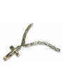 Gold cross with a chain ★ zlotychlopak.pl ★ Gold stamp 585 333 Low price!