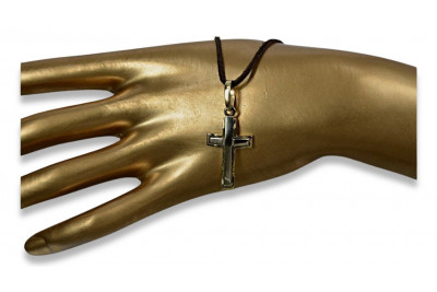 Golden Catholic Cross ★ russiangold.com ★ Gold 585 333 Low price