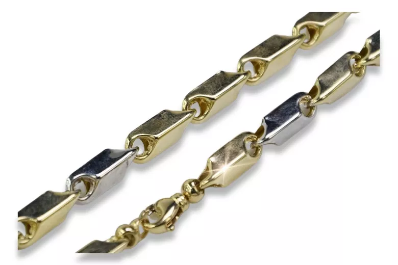 Italian 14K Yellow Gold Chain with White Gold Accents cc027yw