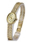 Złoty Zegarek Lady Geneve 14k dla Kobiety - Prezent Dla Niej lw092y