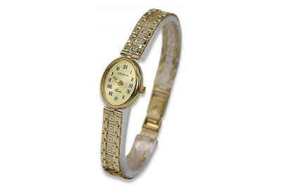 Złoty Zegarek Lady Geneve 14k dla Kobiety - Prezent Dla Niej lw092y