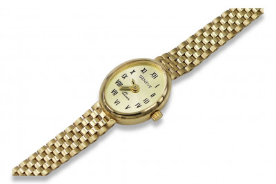 Złoty zegarek Lady Geneve 14k żółte złoto lw093y