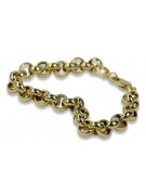 Bracelet en or jaune italien avec ancre Kenik Lady et pierres précieuses diverses cb025y