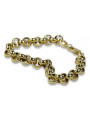 Bracelet en or jaune italien avec ancre Kenik Lady et pierres précieuses diverses cb025y