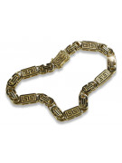 Luxurious 14K Yellow Gold Italian Byzantine Versace Bracelet cb050y