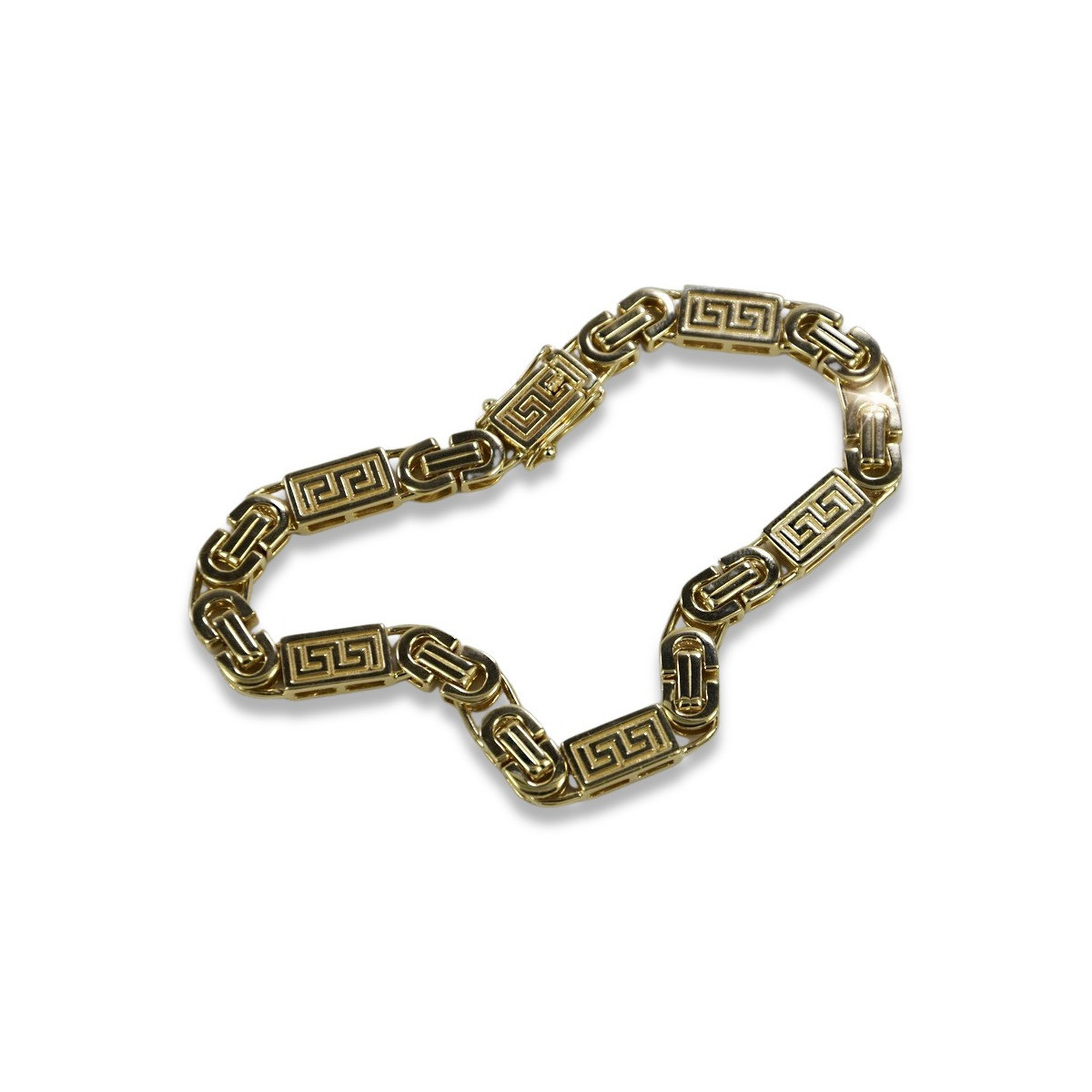 Bracelet Bizantine Versace en or jaune 14 carats 6 mm cb050y